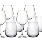 RESTAURANT-SET 8 PEZZI 4 CALICI VINO ROSSO CL53 E  4 BICCHIERI ACQUA CL43 96190