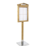 RUSTIC-ESPOSITORE A LED LEGNO CM 184,3X52,3XH.40 CON PIANTANA
