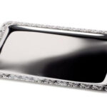 VASSOIO IN ACCIAIO INOX CM 63,5 X 44 H CM 1  IMPILABILE