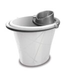 SECCHIO OVALE CON STRIZZATORE CM 35X39X36 BIANCO