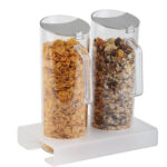 SET 2 CARAFFE CEREALI L.1,5 26X17H28,5 BASE PLEX