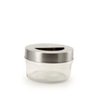 VASO CONTENITORE PER CONSERVAZIONE A PRESSIONE 1500CC CON TAPPO METALLICO COLOR SILVER