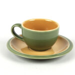 SOLEDAD VERDE.GIALLO TAZZA CAFFE CON PIATTO IN GR