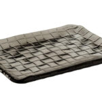 TAKASHI PIATTO PER SUSHI VETRO GRIGIO CM23X18X1,5H