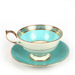 TAZZA THE CON PIATTO AYNSLEY TURCHESE