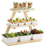 TRIANGLE-SUPPORTO 3 PIANI BUFFET ACERO CM53X21 50