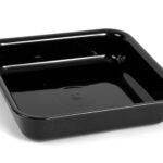 VASSOIO ANTIASSORBENTE IN PMMA CM.22X22X5 NERO 128 A6-NER