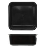 VASSOIO ANTIASSORBENTE IN PMMA CM.22X22X8,5 NERO