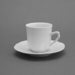VICTORIA BIANCO TAZZA CAFFE CON PIATTO IN PORCE