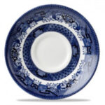 VINTAGE WILLOW BLU GEORGIAN-PIATTINO CM 14,1 X TAZZA THE  BWLGTS1
