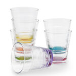 VITA COLOR-SET 6 BICCHIERI CAFFE CL.10,5 FONDO COLORE ASSORTITI 95907