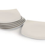 WHITE MEL.CF.6 PIATTI QUADRI CM30  55012W