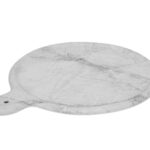 WHITE MELAMINA EFFETTO MARMO PIATTO CM.32 CON MANICO  TMA3132
