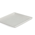 WHITE MELAMINA PIATTO QUADRO BORDO CM.10,5X10,5X1,5  T1641