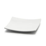 WHITE MELAMINA PIATTO QUADRO CONCAVO CM.10,5X10,5X1,5  T1640