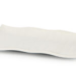 WHITE MELAMINA PIATTO ONDA CM 25X25X3