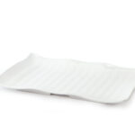 WHITE MELAMINA PIATTO ONDA CM 42X29X4