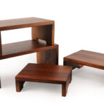 WOOD BUFFET-SET 4 ALZATE 39,9X21X17H SWR-130418-B3