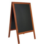 WOODY LAVAGNA DA TERRA DOPPIA CORNICE COLOR MOGANO, AREA LAVAGNA CM 58X87 MISURE COMPLESSIVE CM 69X125X56,5    SBSW-M-120