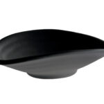 ZEN-CIOTOLA CM 13X11XH.3,5 MELAMINA NERO, EFFETTO PIETRA NERA, 83728